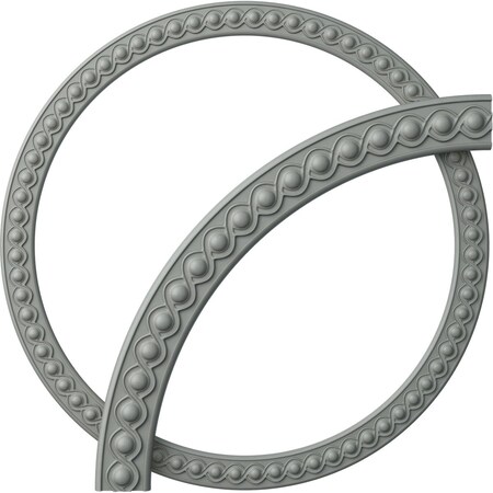 Ekena Millwork 50-in. OD x 43 3/8-in. ID x 3 3/8-in. W x 1-in. P Hillsborough Ceiling Ring Kit CRK50HI